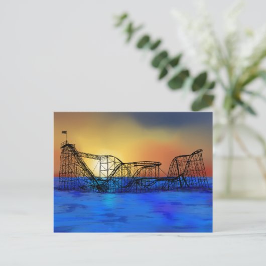 Meereshöhen Roller Untersetzer Postkarte (Stehend Vorderseite)