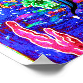 Meereshöhle - Schwarzlicht Poster (Ecke)