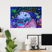 Meereshöhle - Schwarzlicht Poster (Heimbüro)