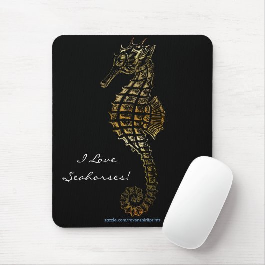 MEERESHORSE 3D Metallic Art Mousepad (Mit Mouse)