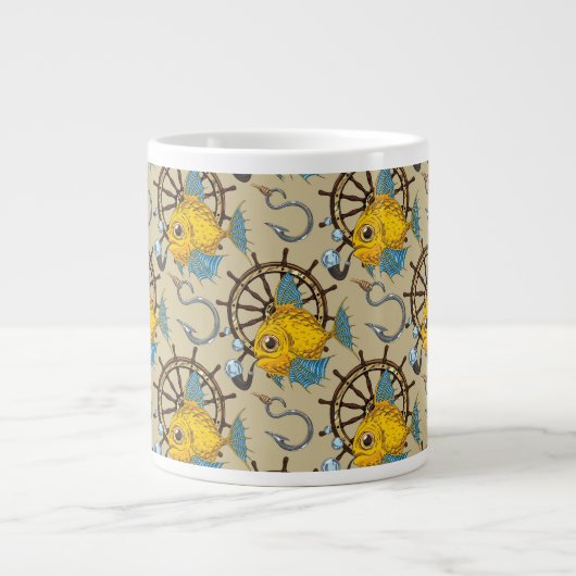 Meereskapitän Muster Jumbo-Tasse (Vorderseite)