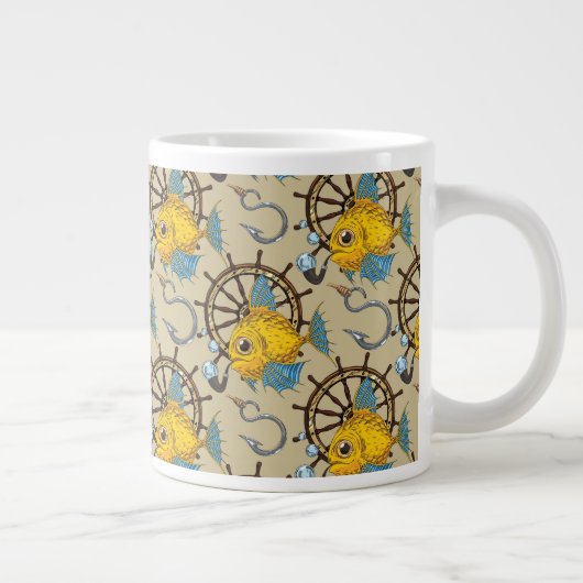 Meereskapitän Muster Jumbo-Tasse (Rechts)