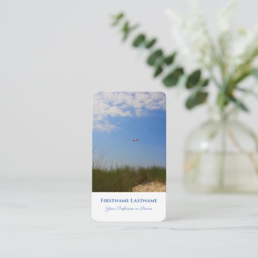 Meereskite natürlichen Sand Dünenweg Agent Stil Visitenkarte (Stehend Vorderseite)