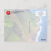 Meeresklippen in Molokai, Hawaii Postkarte (Rückseite)