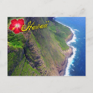 Meeresklippen in Molokai, Hawaii Postkarte