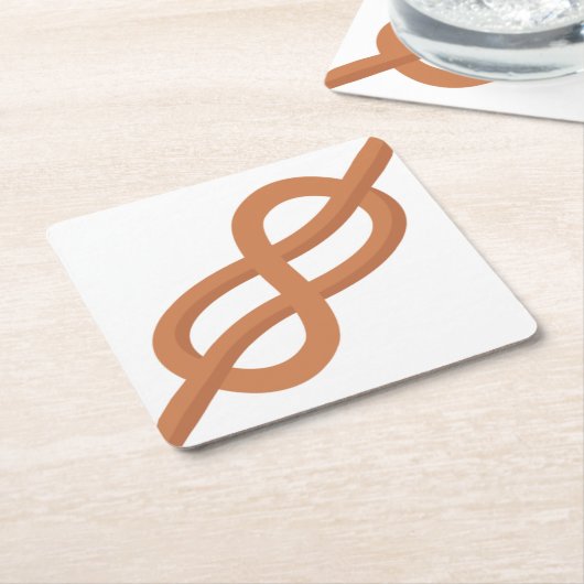 Meeresknoten Rechteckiger Pappuntersetzer (angewinkelt)