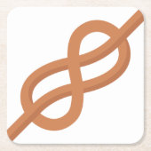 Meeresknoten Rechteckiger Pappuntersetzer (Vorderseite)