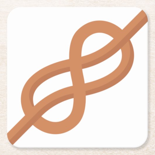 Meeresknoten Rechteckiger Pappuntersetzer (Vorderseite)