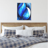 Meereskobaltkurven Leinwanddruck (Insitu (Schlafzimmer))