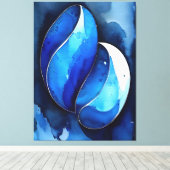 Meereskobaltkurven Leinwanddruck (Insitu (Holzboden))