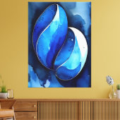 Meereskobaltkurven Leinwanddruck (Insitu (Wohnzimmer))