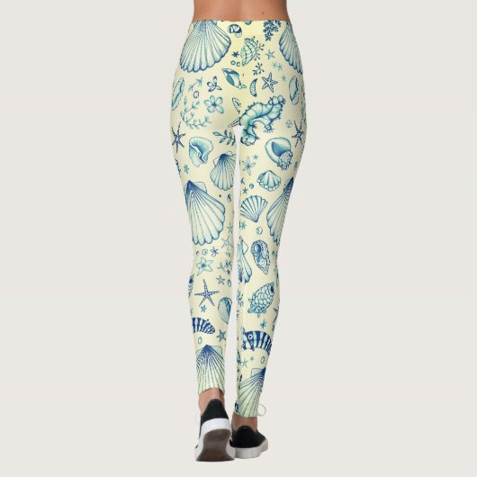 Meereskoralle Leggings (Rückseite)