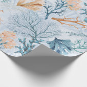 Meereskorallenblauer Blauer Ozean Geschenkpapier (Ecke)