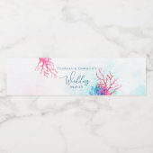 Meereskorallenriff Wasserfarbe Wasserflaschenetikett (Einzelnes Label)