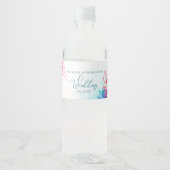 Meereskorallenriff Wasserfarbe Wasserflaschenetikett (Vorderseite)