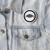 Meereskrabbe frontal im Kreis Button (Beispiel)