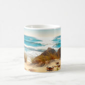 Meereskrabben am tropischen Strand – Friedlicher O Kaffeetasse (Mittel)