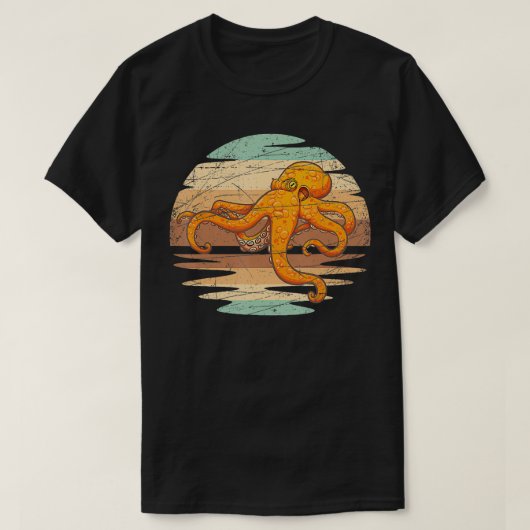 Meereskreatur Kraken Octopus T-Shirt (Design vorne)