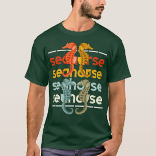 Meereskreatur Ozean Aquarium Zoo Wärter Seepferdch T-Shirt