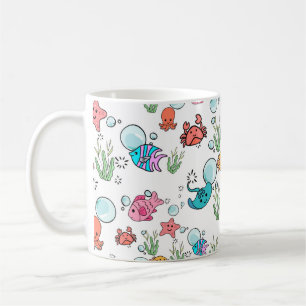 Meereskreatur thematische Tasse. Tasse von gemuste