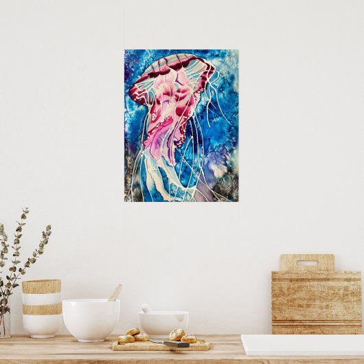 Meereskunst der Qualle Poster (Küche)