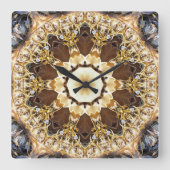 MEERESKURSE QUADRATISCHE WANDUHR (Vorderseite)