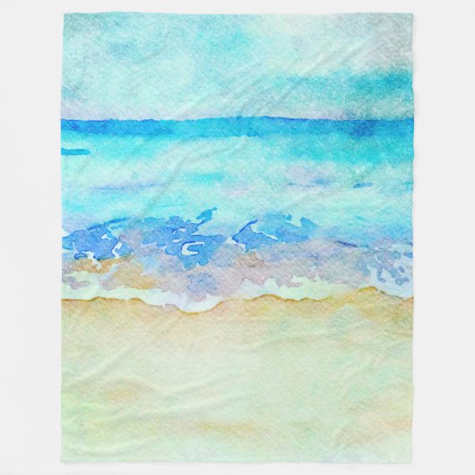 *~* Meeresküste AR7 Beach Nautical Waves Surf Beac Fleecedecke (Vorderseite)