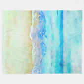 *~* Meeresküste AR7 Beach Nautical Waves Surf Beac Fleecedecke (Vorderseite (Horizontal))