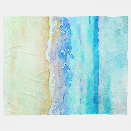 *~* Meeresküste AR7 Beach Nautical Waves Surf Beac Fleecedecke (Vorderseite (Horizontal))