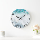 Meeresküste Große Wanduhr (Zuhause)
