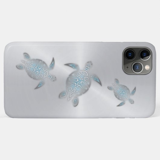 Meeresküste Silver Sea Turtles Case-Mate iPhone Hülle (Rückseite (Horizontal))