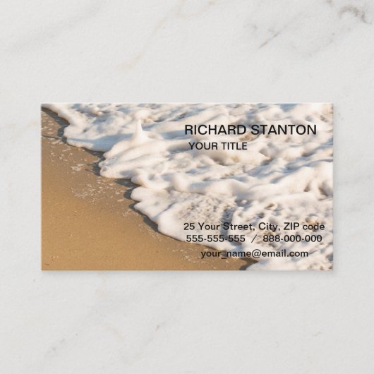 Meeresküste Visitenkarte (Vorderseite)