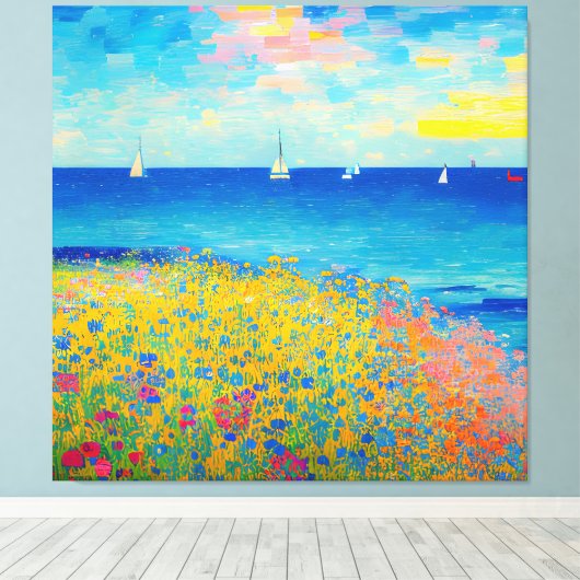 Meereslandschaft 08 leinwanddruck (Insitu (Holzboden))