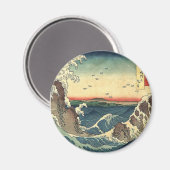 Meereslandschaft Japanisch Ukiyo-e große Welle Magnet (Vorderseite/Rückseite)
