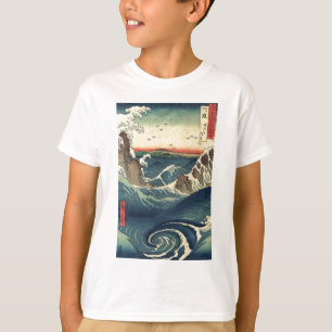 Meereslandschaft Japanisch Ukiyo-e große Welle T-Shirt