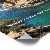 Meereslandschaft mit inspirierender Botschaft Poster (Ecke)