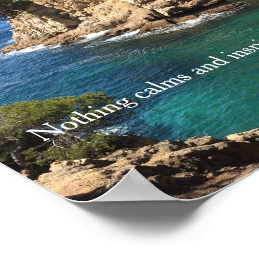 Meereslandschaft mit inspirierender Botschaft Poster (Ecke)