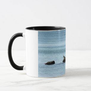 Meereslandschaft mit Vogelfotografie-Tasse Tasse