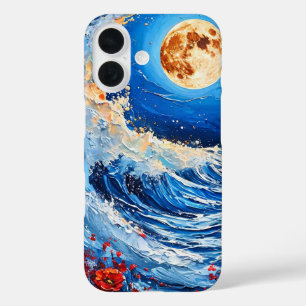 Meereslandschaft Ozeanwelle Küstenästhetik Design iPhone 16 Hülle