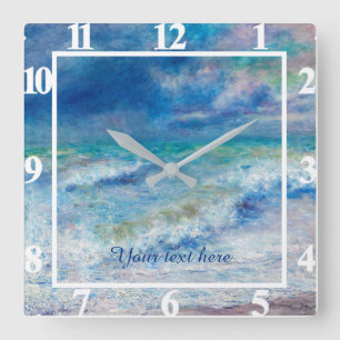 Meereslandschaft Quadratische Wanduhr
