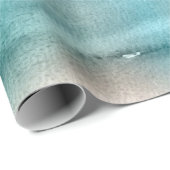 Meereslandschaft. Schöne Aquarellmalerei Geschenkpapier (Rolleneckpunkt)