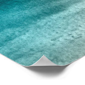 Meereslandschaft. Schöne Aquarellmalerei Poster (Ecke)