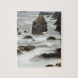 Meereslandschaft und Brandungspfeiler, Shetland Puzzle