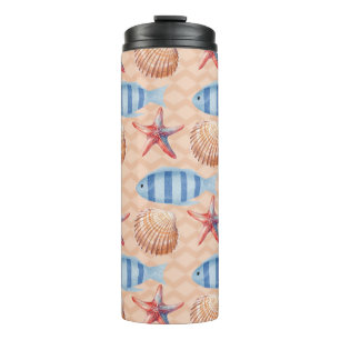 Meereslebefische Starfish Muscheln Ozean Thermosbecher