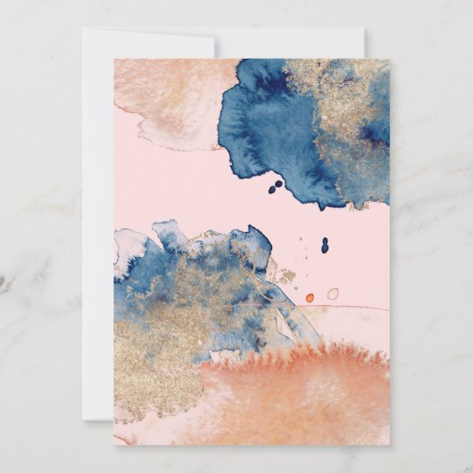 Meeresleben | Es ist eine Girl Seepferd Baby Dusch Einladung (Rückseite)