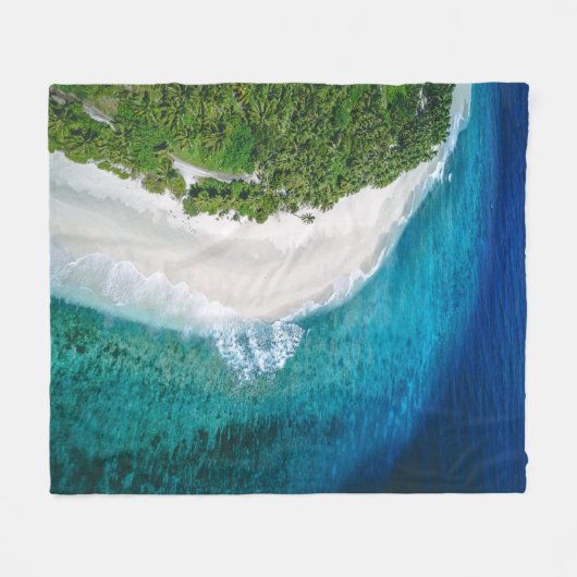 Meeresleben Fleecedecke (Vorderseite (Horizontal))