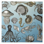 Meeresleben Fliese (Vorderseite)