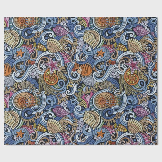 Meeresleben Geschenkpapier (Flach)