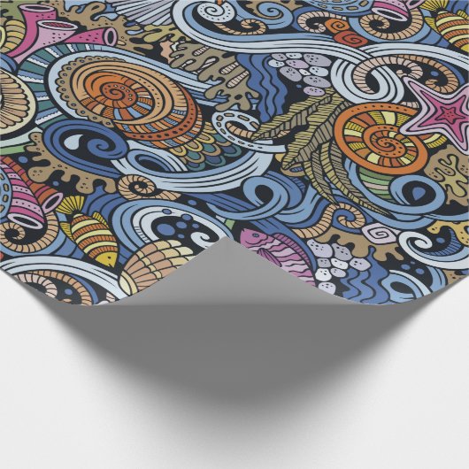 Meeresleben Geschenkpapier (Ecke)