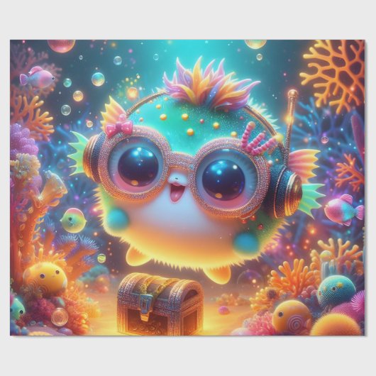 Meeresleben Geschenkpapier (Flach)